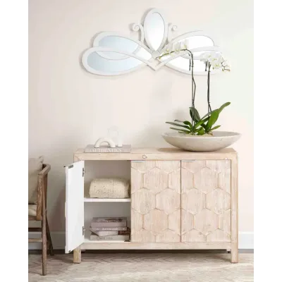 Scroll Arch Mirror - White