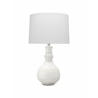 Droplet Ceramic Table Lamp, White