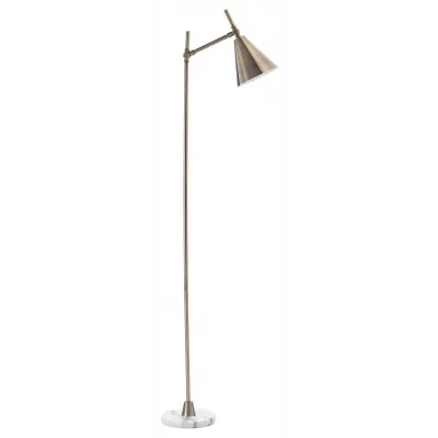 Kennedy Iron Floor Lamp, Brass