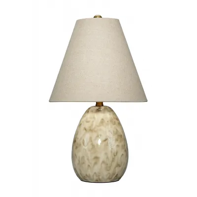 Raindrop Ceramic Table Lamp, Off White