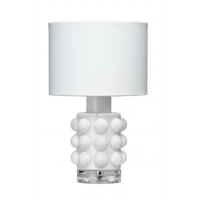 Seltzer Blown Glass Table Lamp, White