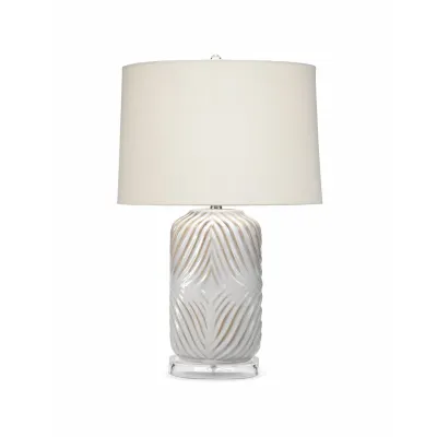 Harper Ceramic Table Lamp, White