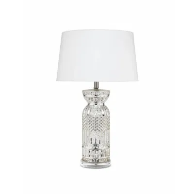 Isla Glass Table Lamp, Silver