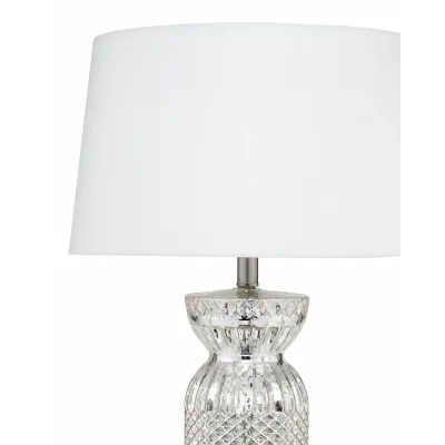 Isla Glass Table Lamp, Silver