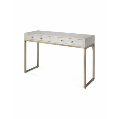 Kain Faux Shagreen Console, Cream