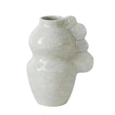 Medee Vase Quartz Craquele (Crackled)