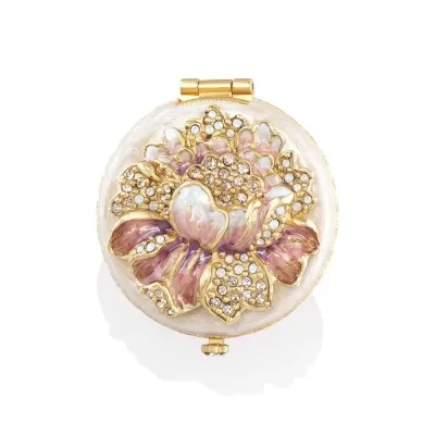 Angela Round Floral Compact