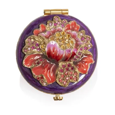 Floral Round Compact
