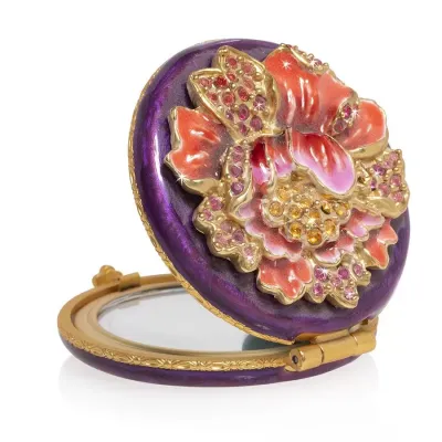 Floral Round Compact