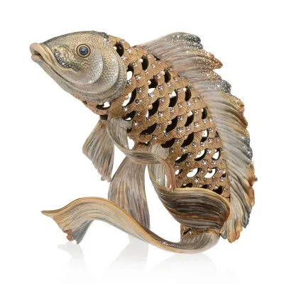 Asagi Koi Fish Figurine