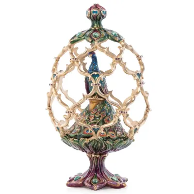 Roman Peacock Egg Objet Peacock (Special Order)
