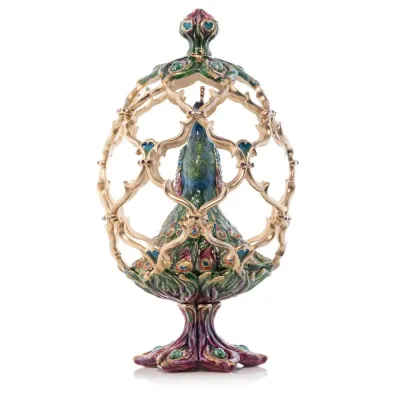 Roman Peacock Egg Objet Peacock (Special Order)
