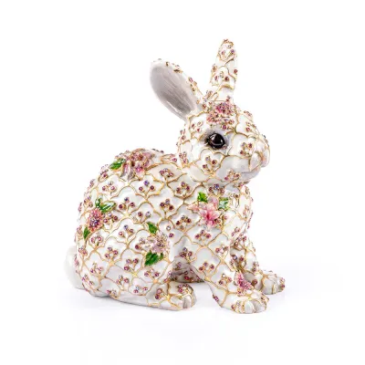 Jing Floral Rabbit Figurine
