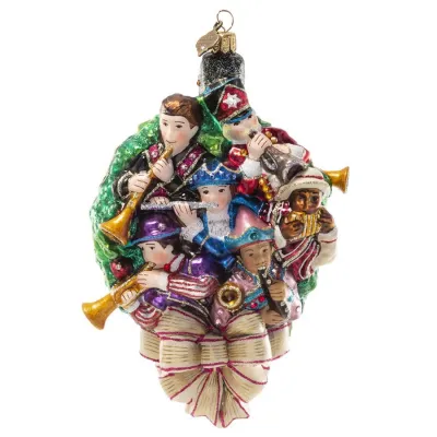 11 Pipers Piping Glass Ornament