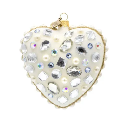 Bejeweled Opal Heart Ornament