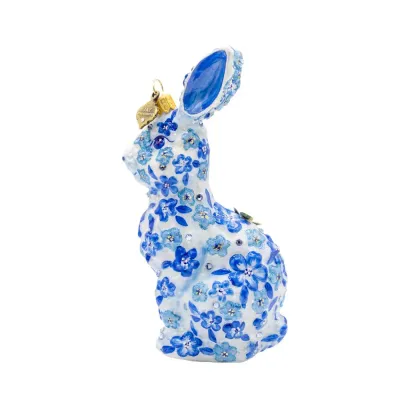 Blue Floral Hopper Ornament