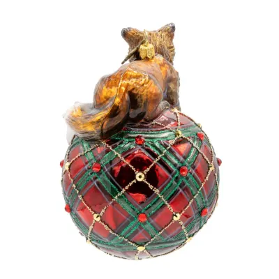 Plaid Fox Ornament