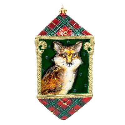 Plaid Woodland Animal Ornament