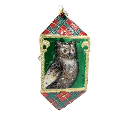 Plaid Woodland Animal Ornament