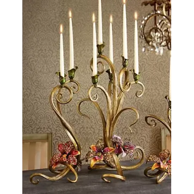 Roselyn Flora Orchid Candlestick Double