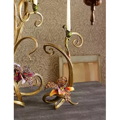 Mirabelle Flora Orchid Candlestick Single