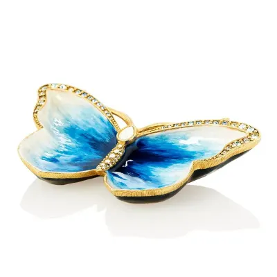 Juliet Butterfly Trinket Tray Blue
