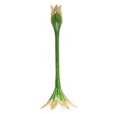 Ambrosius Tulip Green Candlestick Holder Tall