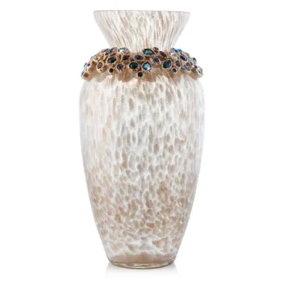 Norah Peacock Bejeweled Vase