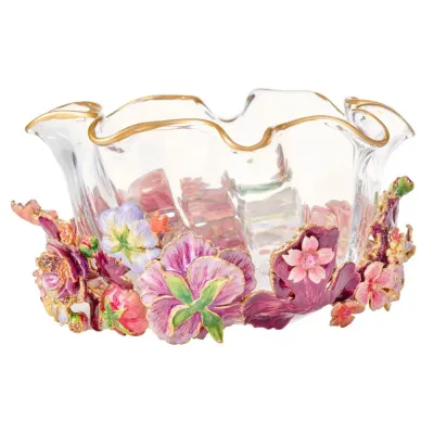 Paisley Ruffle Flower Bowl Small