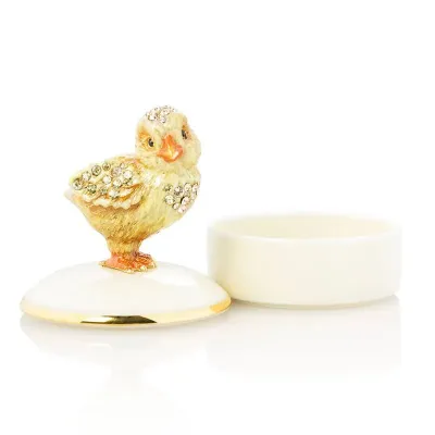 Sawyer Chick Round Porcelain Box