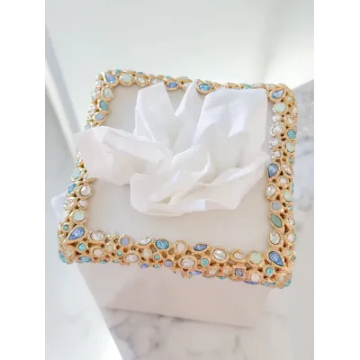 Emerson Bejeweled Tissue Box Oceana