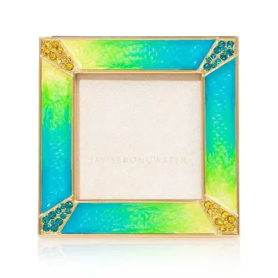 Leland Electric Green Pavé Corner Frame 2"