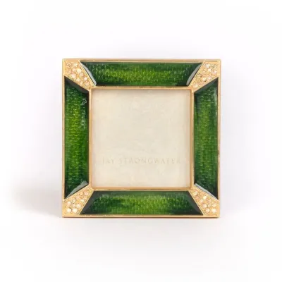 Leland Pave Corner 2" Square Picture Frame Green