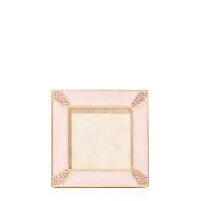 Leland Baby Pink Pavé Corner Frame 2"