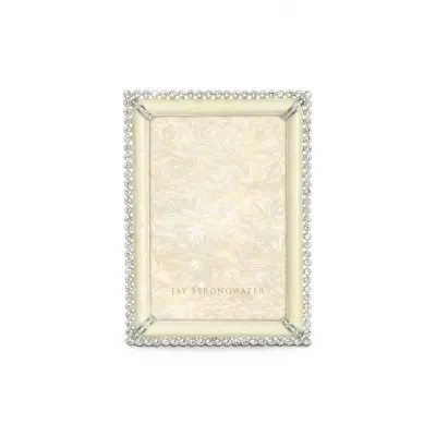 Lorraine Crystal Pearl Stone Edge Frame 4" x 6"