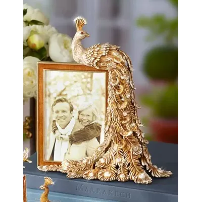 Alexi Peacock Figurine 4" x 6" Picture Frame (Special Order)