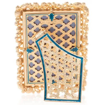 Emery Bejeweled 4" x 6" Picture Frame Peacock