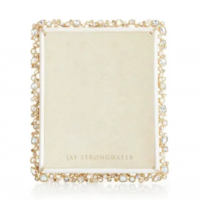 Theo Bejeweled 8" x 10" Picture Frame White Opal (Special Order)