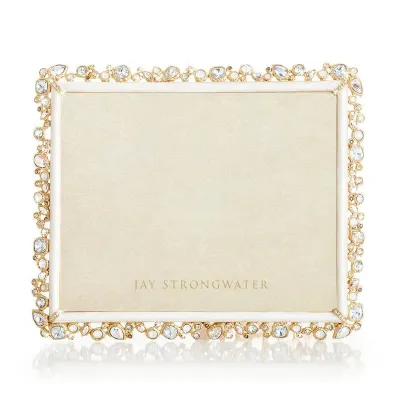 Theo Bejeweled 8" x 10" Picture Frame White Opal (Special Order)