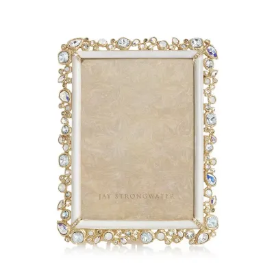 Leslie White Opal Bejeweled Frame 5" x 7"