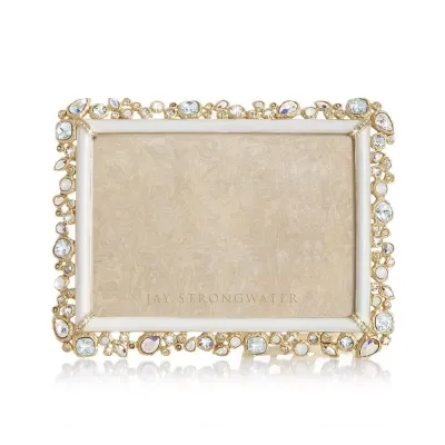 Leslie White Opal Bejeweled Frame 5" x 7"
