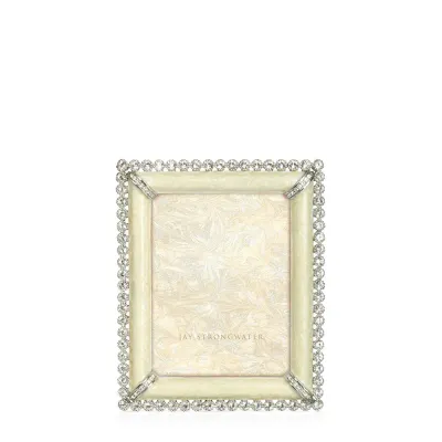 Emilia Stone Edge Crystal Pearl Frame 3" x 4"