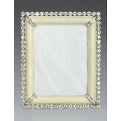 Emilia Stone Edge Crystal Pearl Frame 3" x 4"