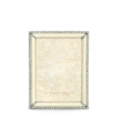 Lucas Stone Edge Crystal Pearl Frame 5" x 7"
