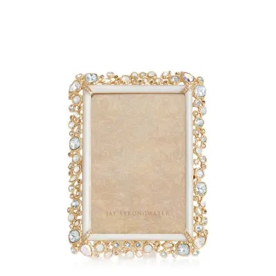 Emery Bejeweled White Opal Frame 4" x 6"
