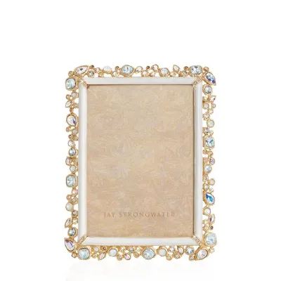 Leslie Bejeweled White Opal Frame 5" x 7"