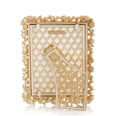 Leslie Bejeweled White Opal Frame 5" x 7"