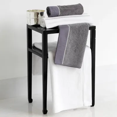 Himalaya Grey/Silver Embroidered Bath Towels