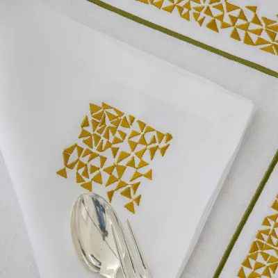 Masai Embroidered Table Linens