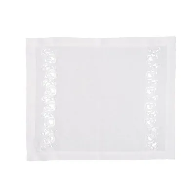 Olimpia 16" x 20" Rect Placemat - White Linen/Lace